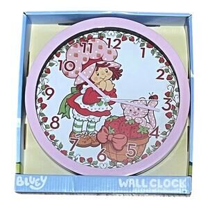 New Strawberry Shortcake Wall Clock Bluey Box Production Packing Error Mistake